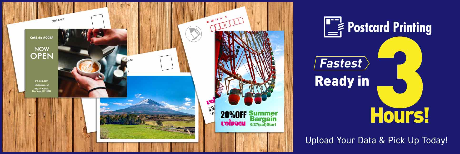 Postcard Printing Ready in as Little as 3 Hours