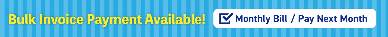 Monthly closing and payment by the end of the following month is available.