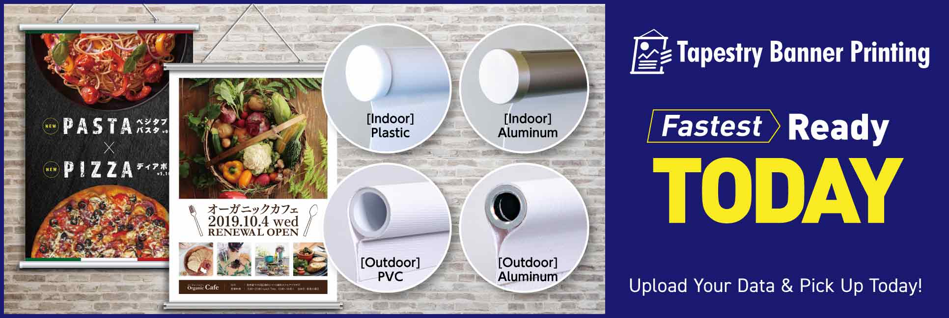 Tapestry printing ready in as little as 3 hours